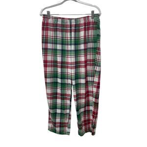 Jammies For Your Families Cotton Plaid Pajamas Lounge Pants Green‎ Red Womens L